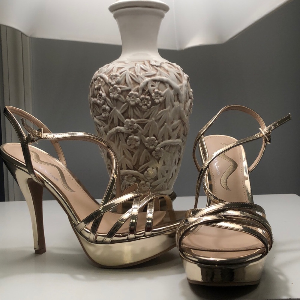 Nina Gold Heels